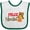 White and Green, variant on Inktastic Christmas Feliz Navidad with Cute Reindeer Boys or Girls Baby Bib