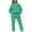 Green, variant on WREESH Women's Fashion 2025 Fall Outfits Loose Hoodie and Jogger Sweatpants 2-Piece Lounge Sweatsuit Sets with Pockets Beige