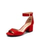 thumbnail image 1 of Sandalia DREAM PAIRS CHUNKLE Roja de Gamuza con Tacón Cuadrado de 5.5 cm, 1 of 6
