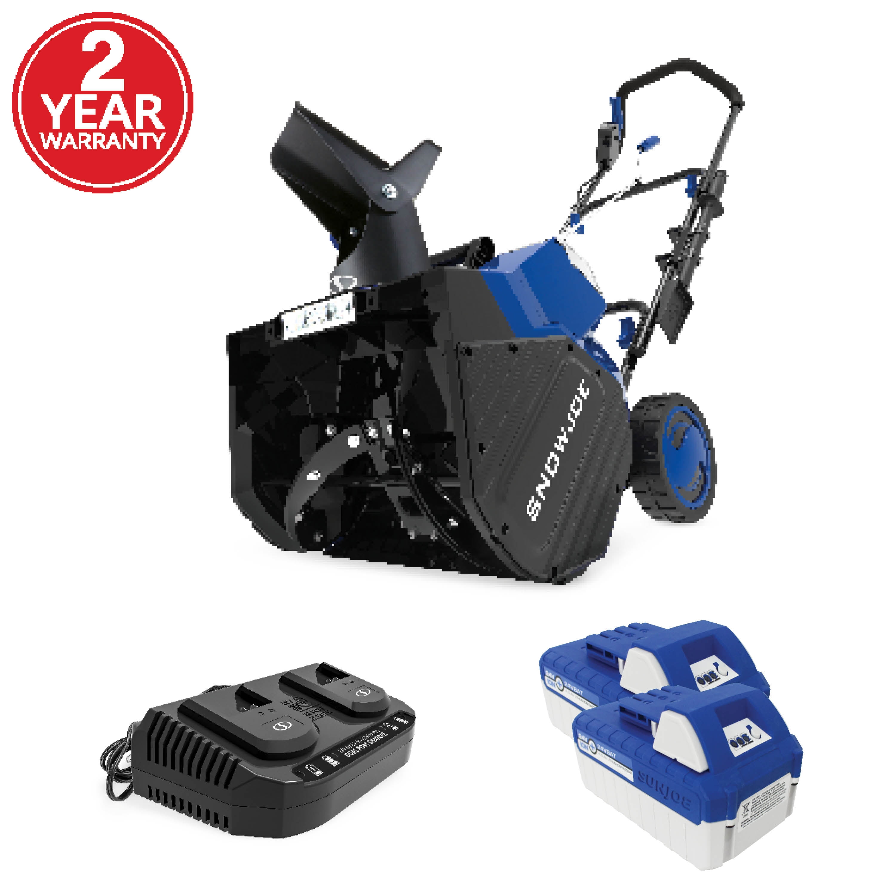 Snow Joe 24VX2SB18 48Volt iON+ Cordless Snow Blower Kit, 48V, 4.0Ah