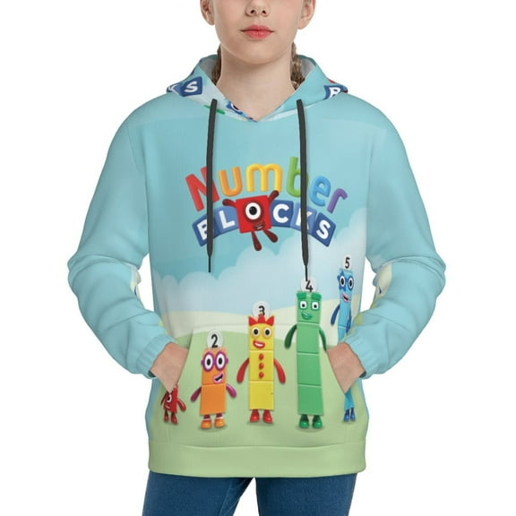 Numberblocks Kids' Hoodie 3d Print Sweatshirt Soft Pullover Hooded With Big Pockets For Boys Or Girls Small