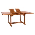 thumbnail image 5 of All Things Cedar TD72-20-W 5-Piece Teak Extension Patio Table Arm Chair Set | White Cushions - 50L x 50W x 29H, 5 of 8