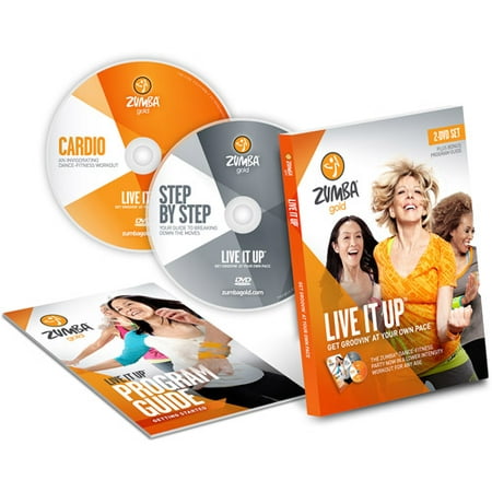 Zumba Gold Live It Up 2 DVD Set ~ Zumba Fitness ~ 110 Total (Best Flooring For Zumba)