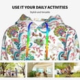 thumbnail image 4 of Lsque Fairy Flower Pattern Casual Women's Hoodie,Hooded Sweatshirt with Kangaroo Pocket,Pullover Hoodie with Eye-catching Drawstrings-Large, 4 of 7