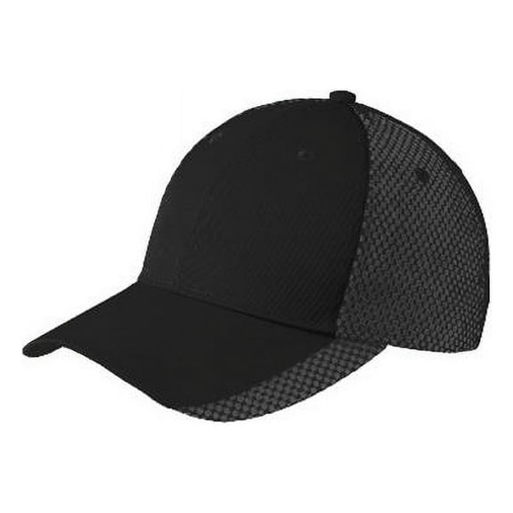 Port Authority Two Color Mesh Back Cap-One Size (Black/ White)