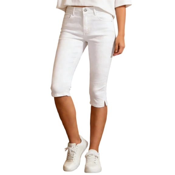 SBYOJLPB Women's Casual Capris Pants Tight Fitness Elastic Leggings Pants Cropped Trousers