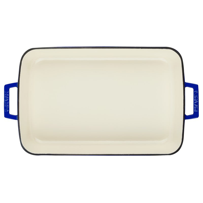 Lava Enameled Cast Iron 10 inch by 16 inch Roasting Pan 16 inch-Spring Series Yellow, Size: W: 10.27 Large: 18.50 H: 2.48