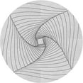 thumbnail image 1 of Ahgly Company Indoor Round Patterned Platinum Gray Area Rugs, 6' Round, 1 of 1