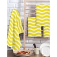 thumbnail image 2 of Yellow Moire Kitchen Dish Towels for Drying Dishes Set of 2, Water Ripple Stripe Farmhouse Waffle Weave Microfiber Hand Tea Bathroom Towels Quick Dry & Absorbent Towel 15.7x23.6, 2 of 7