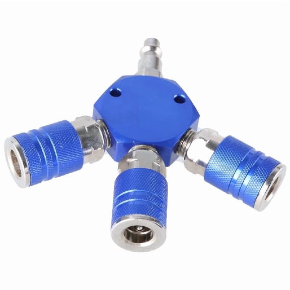 3 Way Air Manifold Air Hose Splitter 1/4 inch Quick Connector Air Tool