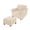 Beige, variant on KALAKALA Chair Slipcover with Ottoman Cover, Stretch Sofa Cover with Ottoman Slipcovers Removable Washable Armchair Covers Non Slip Furniture Protector