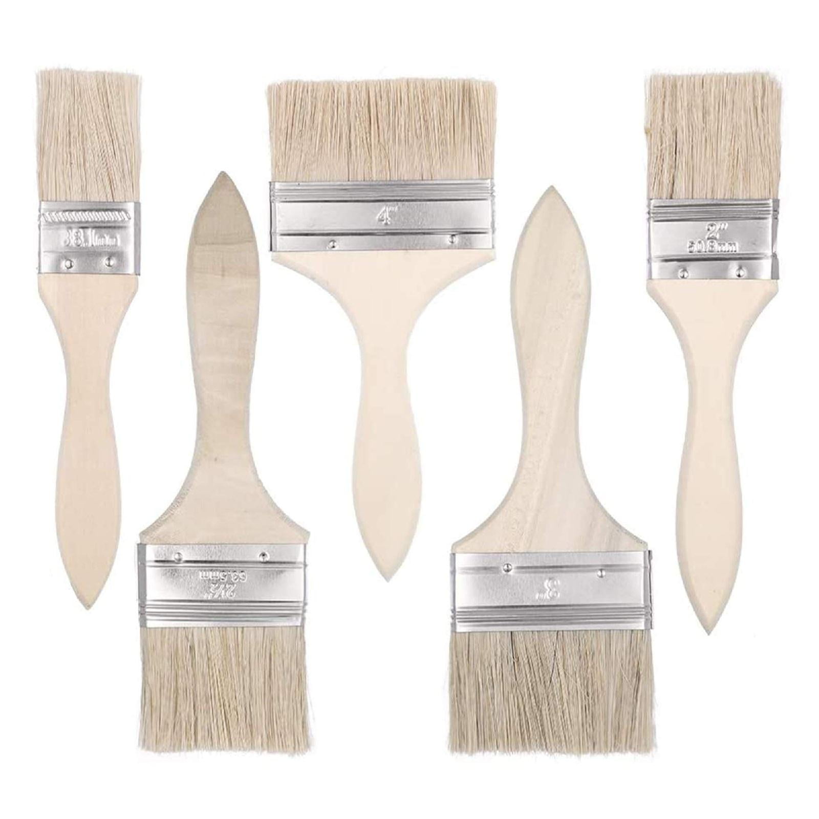 lapa Paint Brush Wooden Handle Pure Pig Hair Brush Cleaning Kit 5Pcs -  