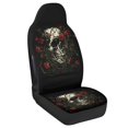 thumbnail image 2 of Uourmeti Polyester Car Seat Protector with Skull Rose Print, 2 Piece Vehicle Seat Covers for Auto Interior Decor, Easy to Install for Trucks and Van, 2 of 7