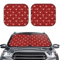 thumbnail image 2 of Zufioo Reindeer Faces Festive Red Print Folding Car Windshield Sun Visor, Anti-ultraviolet Sun Visor, Suitable for Trucks, Vans Car Accessories-Medium, 2 of 6