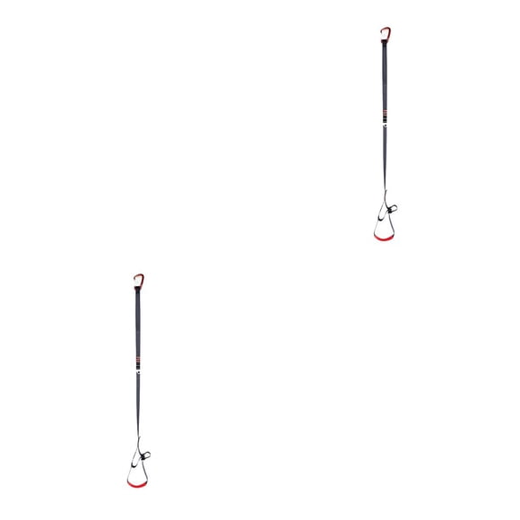 Wosthever Escalada en roca Foot Loop Ascender profesional Accesorio Conveniente Herramientas de montañismo ajustables para deportes al aire Negro 2piezas