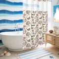 thumbnail image 5 of No Hook Shower Curtain, Easter Shower Curtains for Bathroom with See Through Top Window, Yellow Spring Sheep Chickens Eggs Floral Butterfly Waterproof & Washable Bath Curtain Small Stall 36"x78", 5 of 9