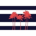 thumbnail image 3 of Murdock, Ramona 14x11 Black Modern Framed Museum Art Print Titled - Indigo Stripe Palms I, 3 of 5