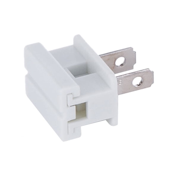 B&P Lamp® Slide On Type Polarized Plug (SPT-1, White)