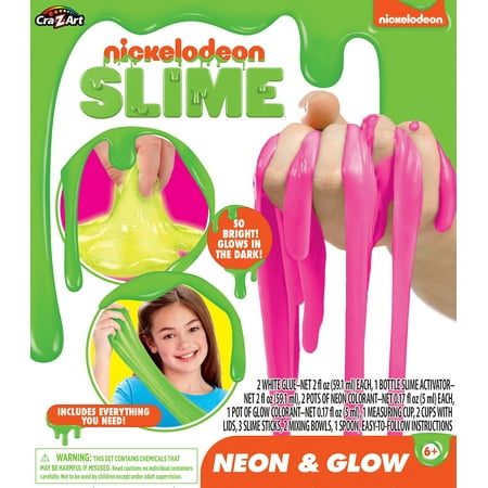 Nickelodeon Neon and Glow Slime Kit, STEM, by (Recipe For The Best Slime)