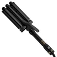 thumbnail image 1 of Hair Waver Hot Tools Pro Artist, negro, dorado, digital, 3 barriles, 1 of 7