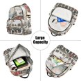 thumbnail image 5 of JIALIOU Mini Backpack Purse for Women Quilted Casual Daypack Small Travel Shoulder Bag, Chickadees Bird and House, 5 of 7