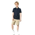 thumbnail image 3 of Zfeel Kids Short Sleeve Polo Shirt, Button Closure Comfort Fabric Dailywear Tee, Sport Dark Navy, XL, 3 of 5