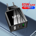 thumbnail image 4 of Cargador de teléfono móvil de carga rápida de 65 W GaN de nitruro de galio PD, adaptador para computadora portátil CE FCC UKCA, 4 of 5