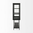 thumbnail image 3 of Mercana Arelius Dark Brown Wood W/ Black Metal Base Display Cabinet, 3 of 7
