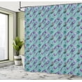 thumbnail image 4 of Ambesonne Floral Shower Curtain, Watercolor Chinoiserie Art, 69"Wx70"L, Pale Teal Dark Magenta, 4 of 4