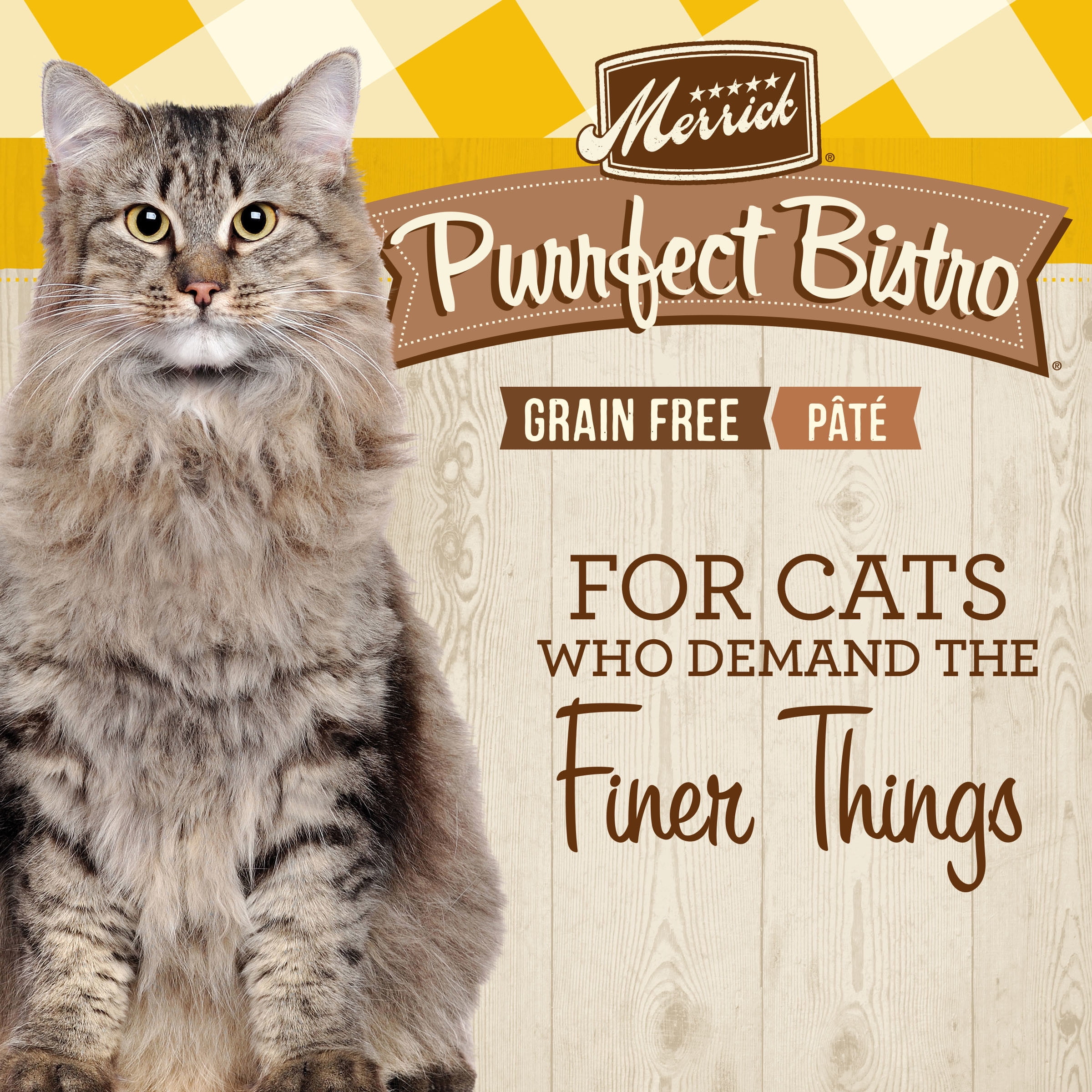 Merrick Purrfect Bistro Grain Free Chicken Recipe Adult Pate Wet Cat Food, 3 oz.
