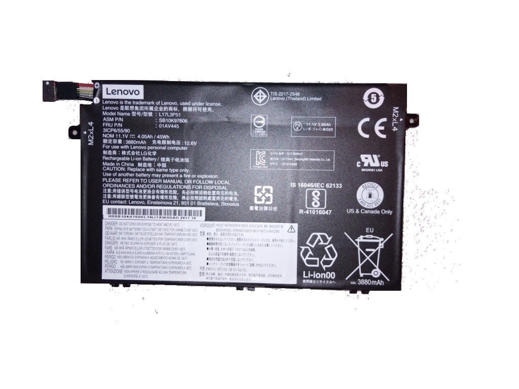 New Genuine Lenovo ThinkPad E480 E580 Battery SB10K97606 - Walmart.com