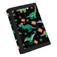 thumbnail image 2 of FUIALDOLG Christmas Dinosaur Trifold Card Wallet, Polyester Slim Portable Kids Wallet for Outdoor and Daily Travel Use, 2 of 7