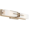 thumbnail image 6 of Possini Euro Design Midtown Modern Wall Light Burnished Brass Hardwire 23 1/2" 2-Light Fixture White Glass Shade for Bedroom Bathroom Living Room, 6 of 9