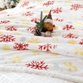 thumbnail image 3 of Christmas Throw Blanket, Fuzzy Fluffy Soft Cozy Blanket, Fleece Flannel Plush Microfiber Blanket for Couch Bed Sofa (50" X 60",White Snowflake), 3 of 7