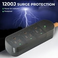 thumbnail image 7 of Weatherproof Power Strip, Transparent Surge Protector with 3 Wide Outlets, 1875W/15A, 5FT Flat Plug Outdoor Extension Cord, IPX6 Rated for Indoor/Outdoor Use, UL & FCC Listed, 7 of 7