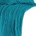 thumbnail image 5 of HomeRoots 518772 Teal & Blue Knitted 100 Percent Cotton Throw Blanket, 5 of 6