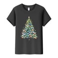 thumbnail image 2 of Aligament Christmas Shirts for Women, Black Christmas Gifts, Women's Christmas Print Round Neck Short Sleeve T Shirt Top, 2 of 5
