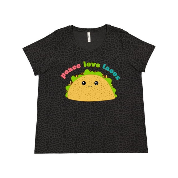 Inktastic Peace Love Tacos Women's Plus Size T-Shirt