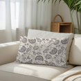 thumbnail image 3 of Grey Paisley Body Pillow Cover, Pillowcase Protectors with Zipper, Breathable Decorative Throw Pillow Case Cover, Boho Flower Botanical Leaf Branch Pillow Shams for Couch Sofa 24x36Inch, 3 of 8