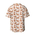 thumbnail image 6 of Lsque Beautiful Fox1 print Men's Cuban Collar Short Sleeve Shirt Summer Beachwear Casual Button Down Fashionable Vacation Leisure Shirt-Medium, 6 of 7