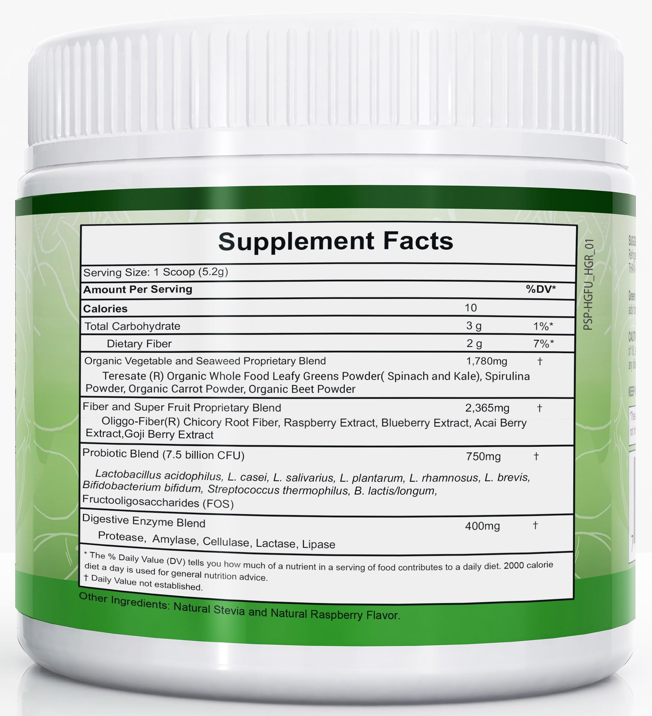 Greens Powder Super Food Organic with Greens, Fruit & Probiotics and More