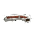 thumbnail image 6 of Modern Modular Sectional L-shaped Sofa with Armrest Wooden Frame Locker, Stylish and Comfortable , Cream Style, Beige, 6 of 12