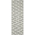 thumbnail image 5 of SAFAVIEH Dhurrie Tristen Geometric Moroccan Wool Area Rug, Silver/Ivory, 5' x 8', 5 of 10