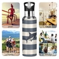 thumbnail image 7 of Yayeee 20oz Insulated Water Bottle Double Wall Stainless Steel with Flip Straw Lid, Dark Sharks, 7 of 7