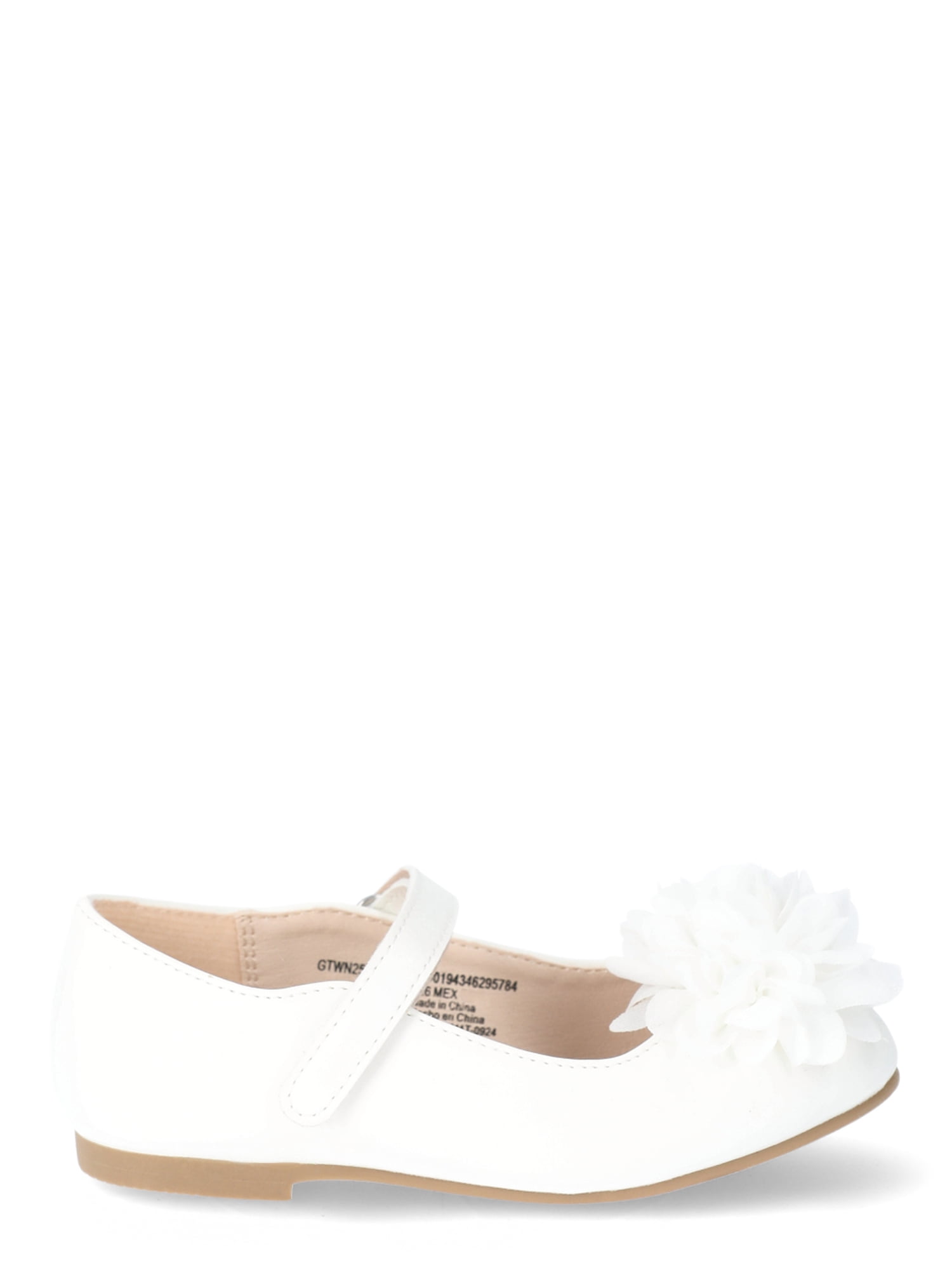 Wonder Nation Toddler Girls Mary Jane Ballet Flower Shoes