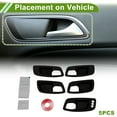 thumbnail image 3 of Cubierta del Tazón del Mango de la Puerta Interior para Dodge Charger 2011-2021 Negro Fibra de Carbono ABS 5 Pcs, 3 of 6