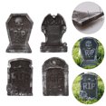 thumbnail image 3 of Adorno de lápida decorativa para Halloween, decoración de lápida horrible (estilo aleatorio), 4 Uds., 3 of 6