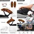 thumbnail image 5 of ZIATUBLES Tiger Stripe 5 Piece Office Decor Set, Chair Cover with Armrest Slipcover, Remote Control Holder and Folding Tissue Box Organizer Office Decorative Accessories, S, 5 of 7