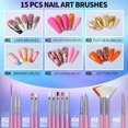thumbnail image 3 of KAQ Nail Art Tools, Nail Brush, 15 PCS Nail Art Brushes, 5 PCS Nail Dotting Tool, Nail Stand, Nail Holder For Painting Nails, Press On Nail Stand, Nail Tools, Nail Design Tools, 3 of 7