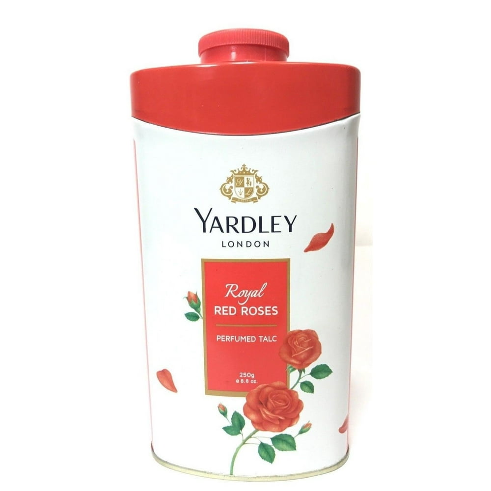 Yardley London Perfumed Talc Red Roses Talcum Body Powder 8.8 Oz (250 G